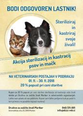 Akcija kastracij in sterilizacij psov in mačk